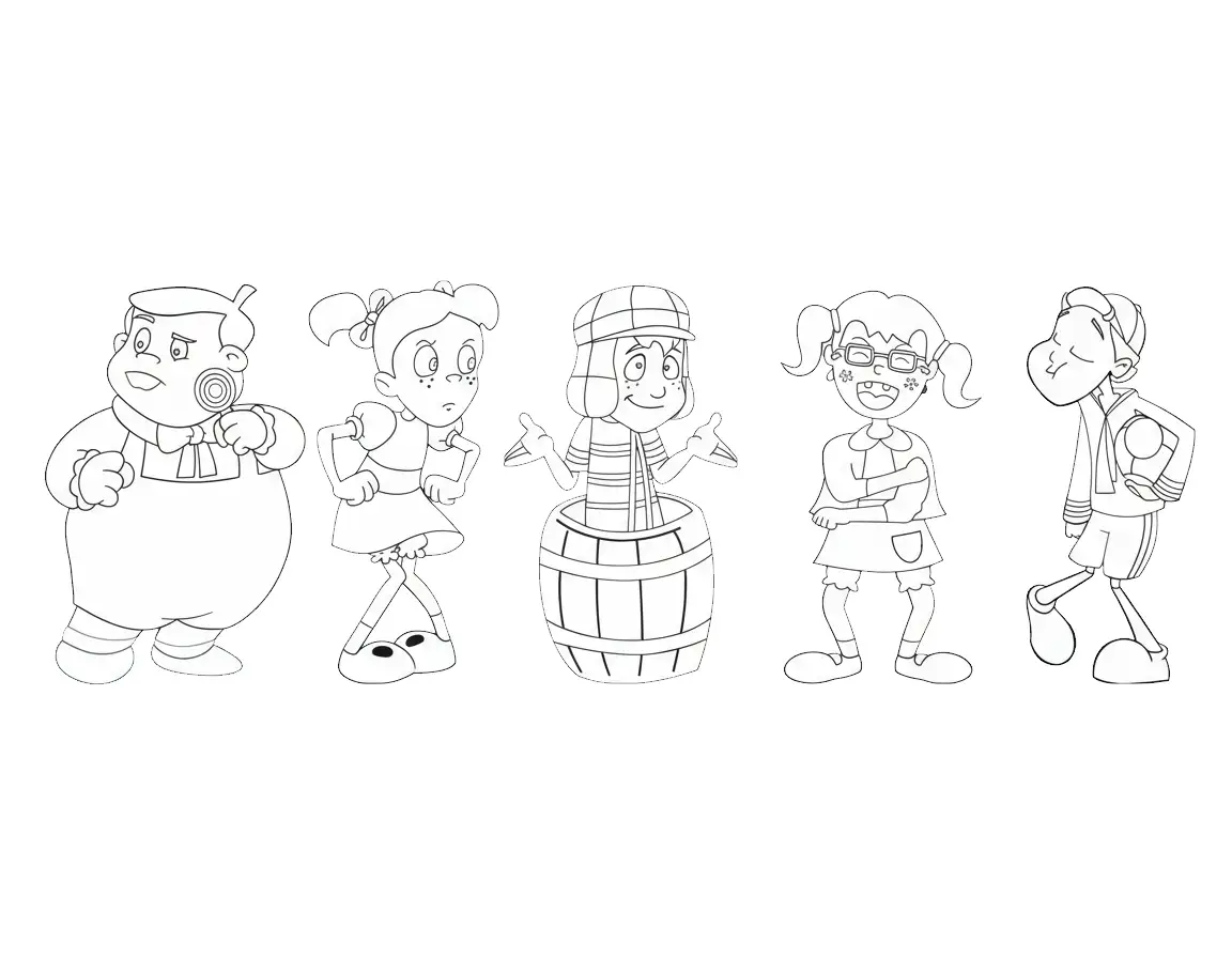 imprimir El Chavo Del 8 para colorear para niño 1