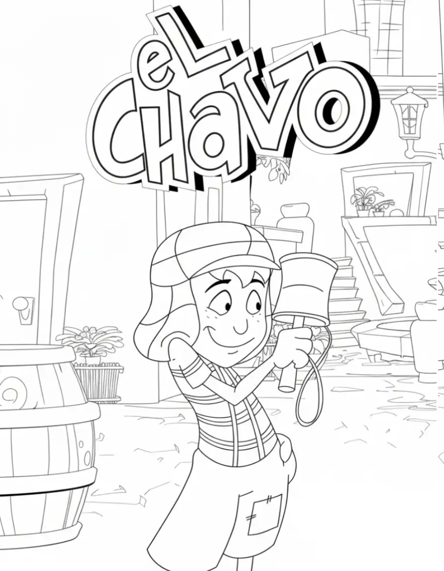 El Chavo Del 8 para colorear para imprimir kawaii