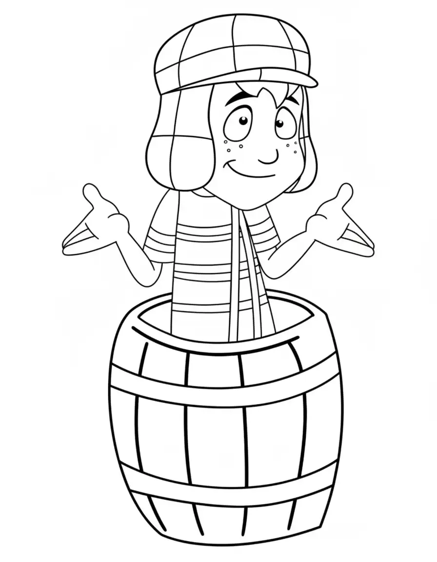 imprimir El Chavo Del 8 para colorear para niño