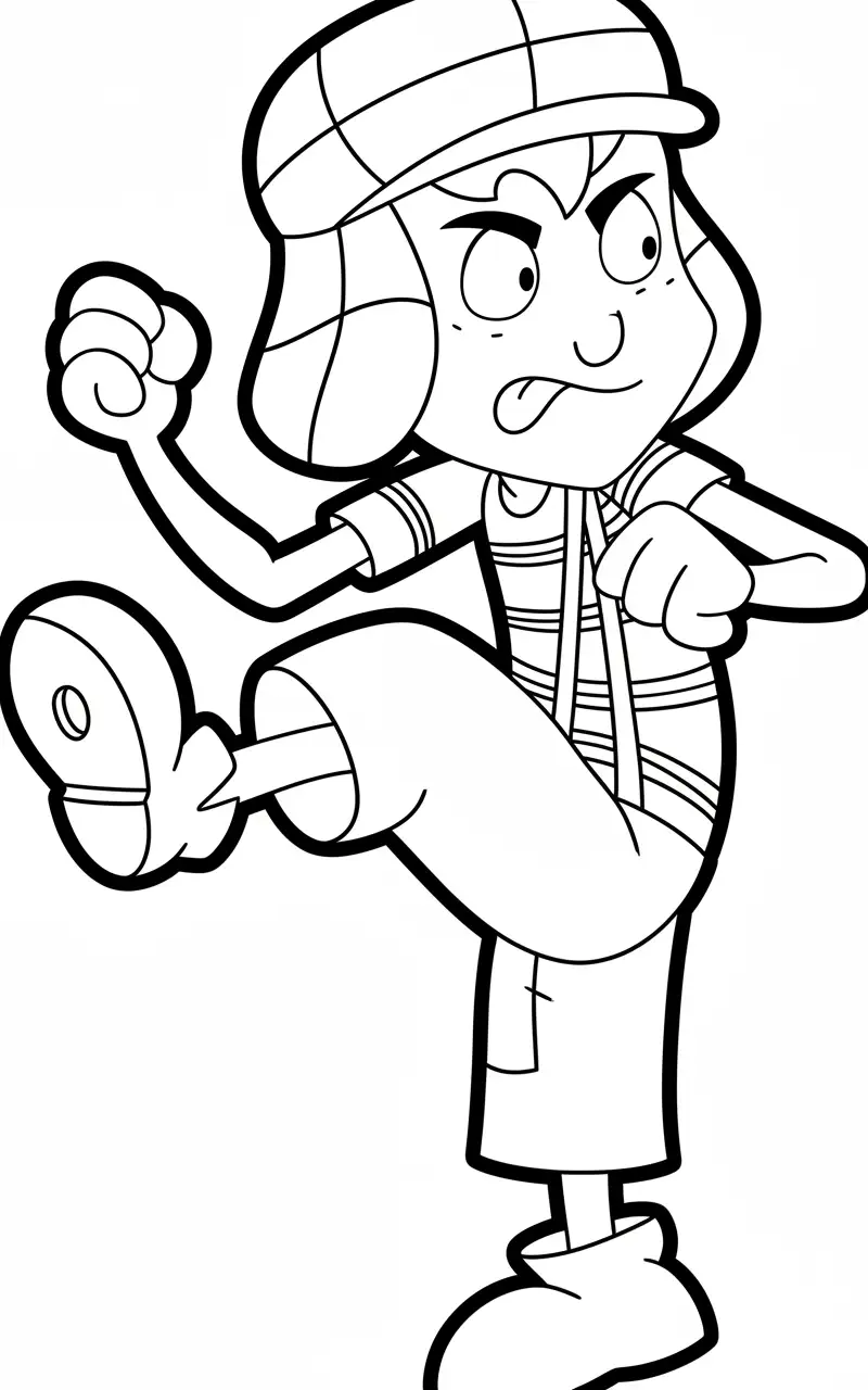 El Chavo Del 8 para colorear para imprimir para niño de 8 años