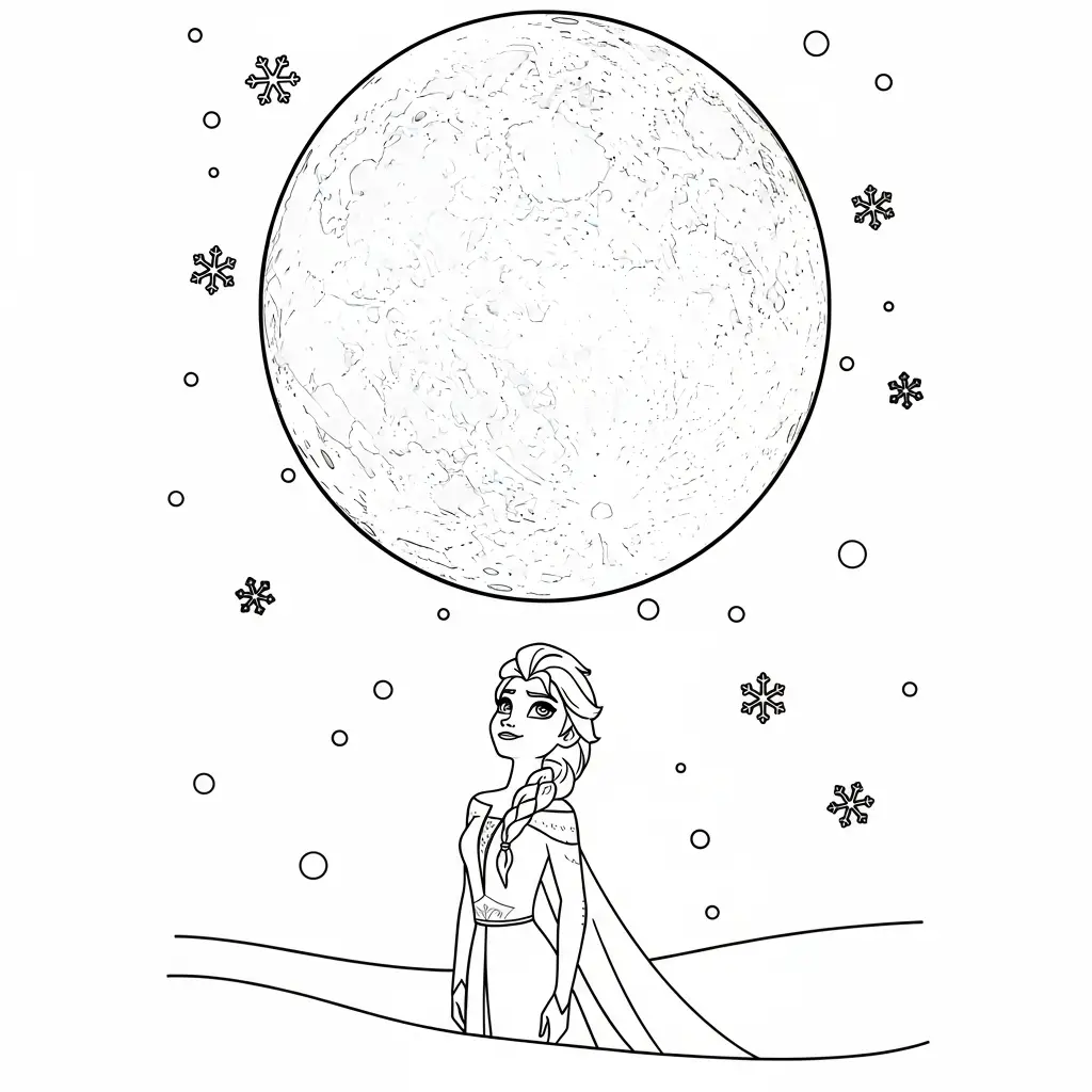 Elsa para colorear gratis para niños