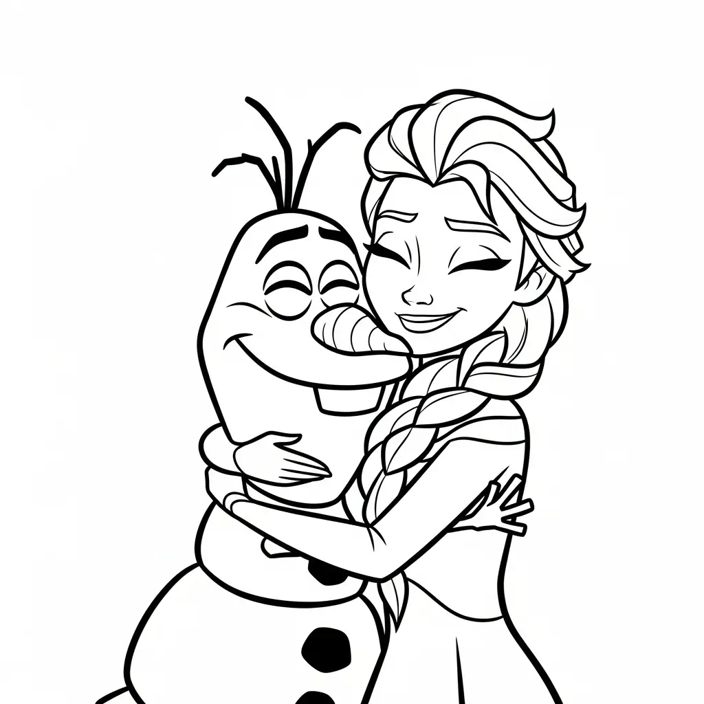 descargar Elsa para colorear gratis 1