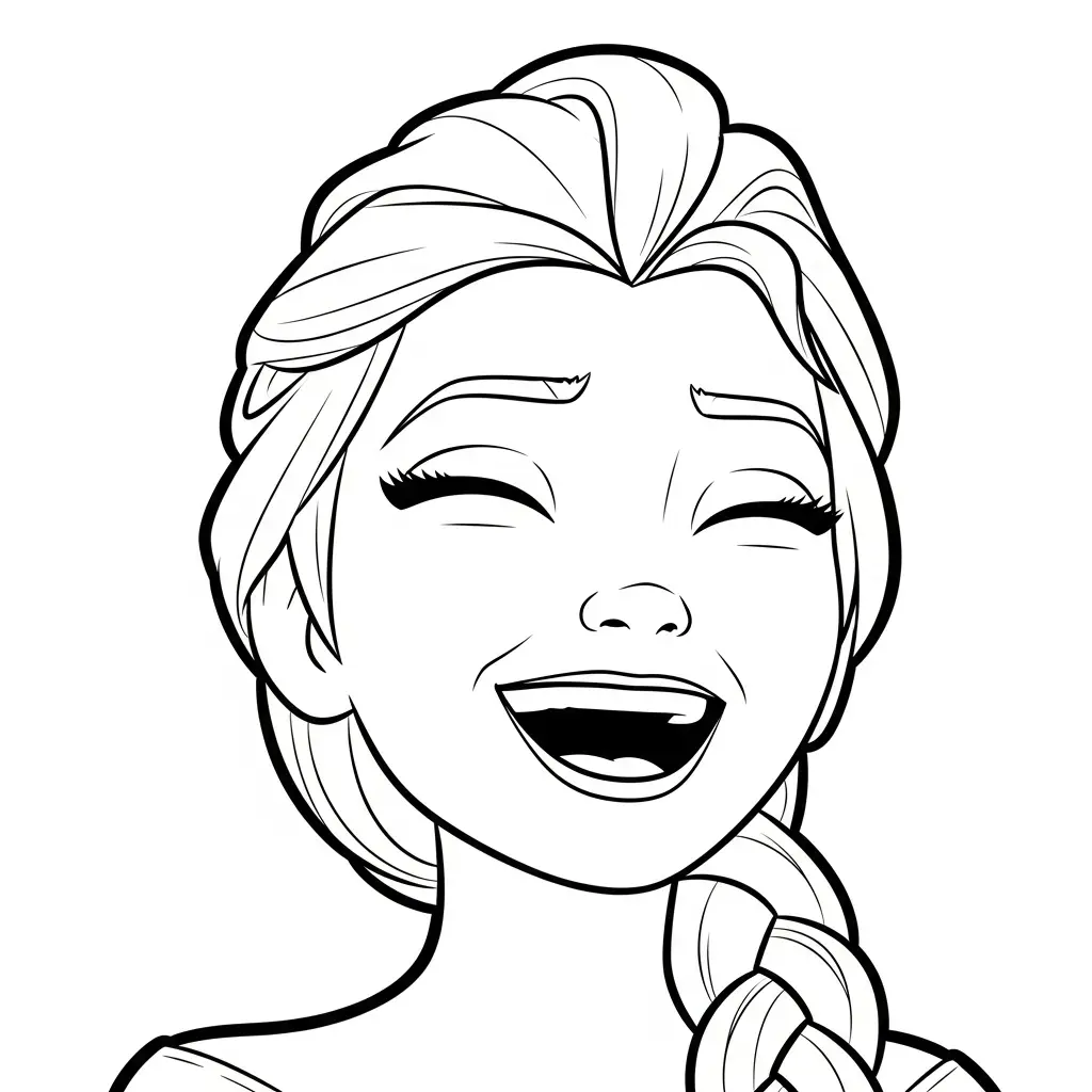 Elsa para colorear para niño 1