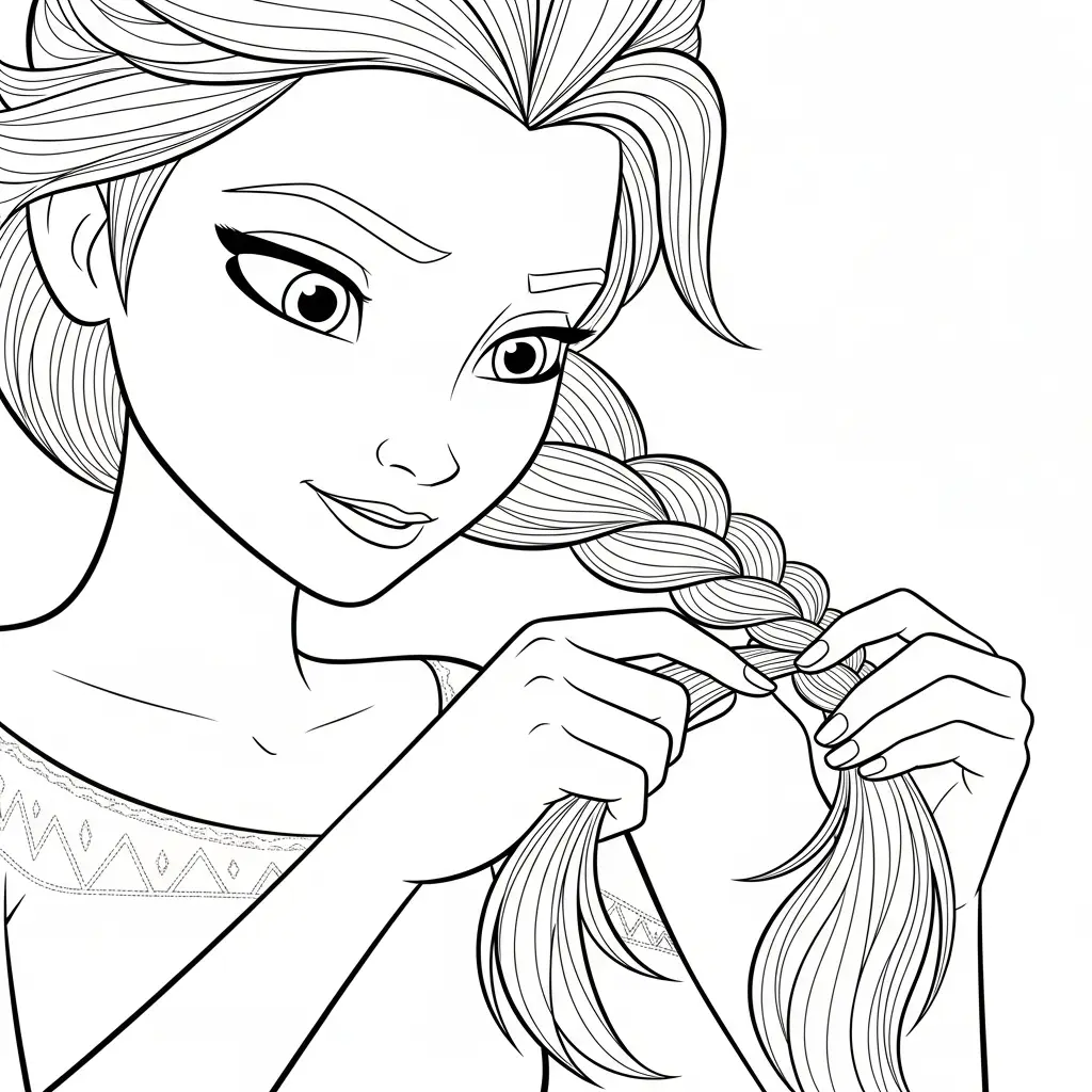 Elsa para colorear para niño de 2 años