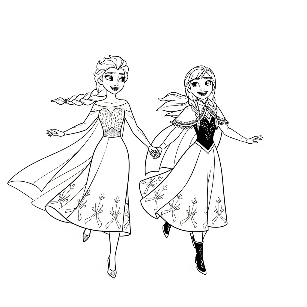 Elsa para colorear para imprimir para niño de 12 años