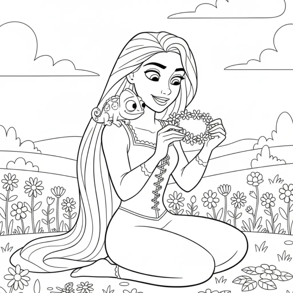 Enredados 1 para colorear en línea gratis