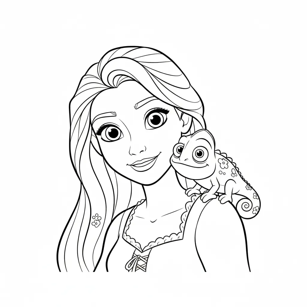 Enredados 10 para colorear y aprendizaje