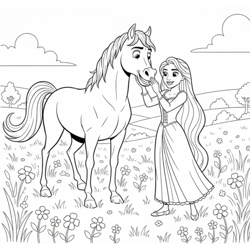 Enredados 11 para colorear para imprimir gratis