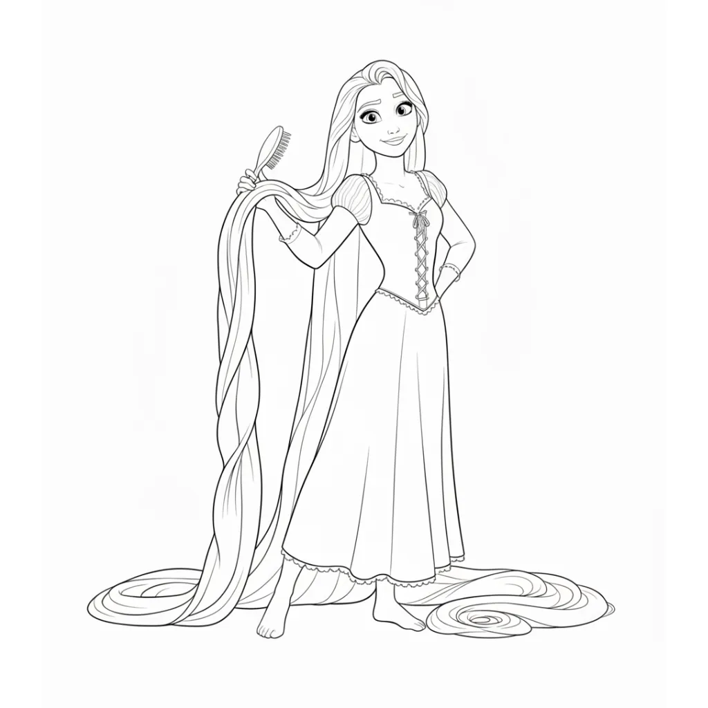 Enredados 15 para colorear para niño de 6 años