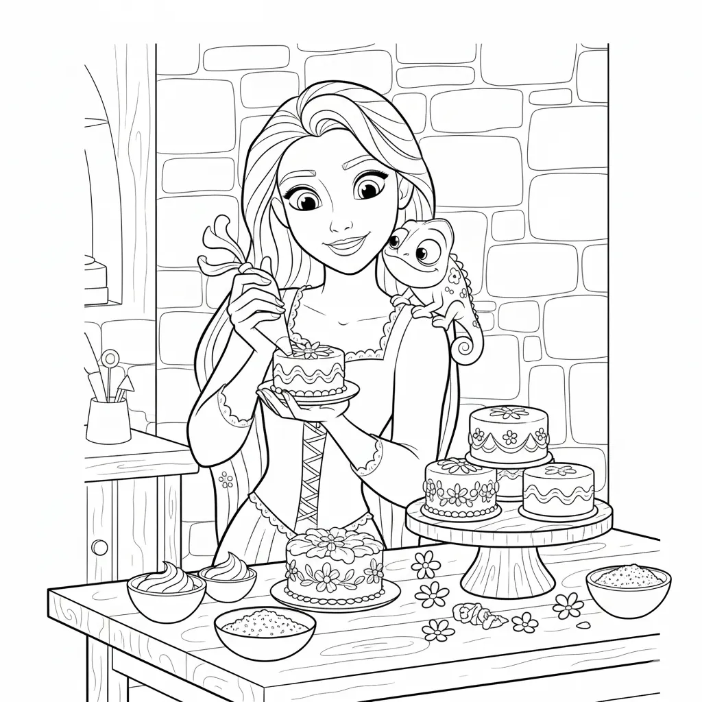 Enredados 2 para colorear para imprimir para niño de 4 años