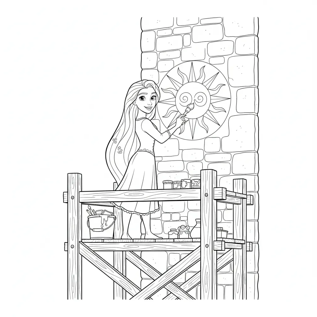 Enredados 21 para colorear y aprendizaje