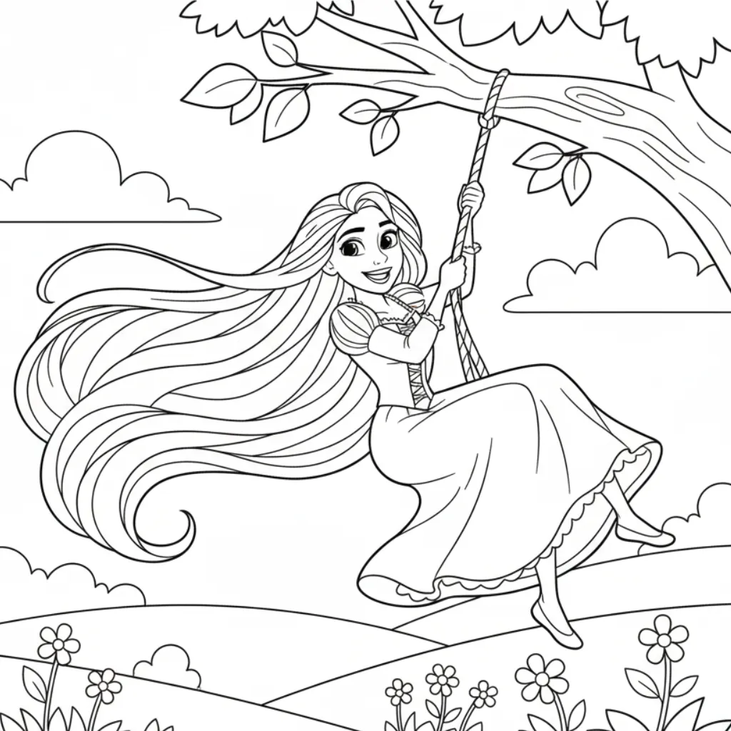 imprimir Enredados 5 para colorear