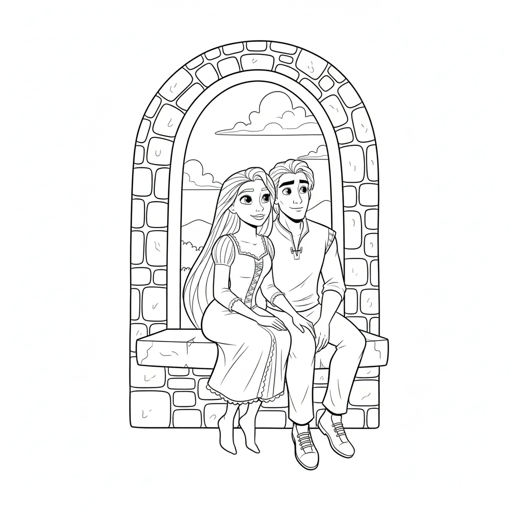 Enredados 7 para colorear y recortar