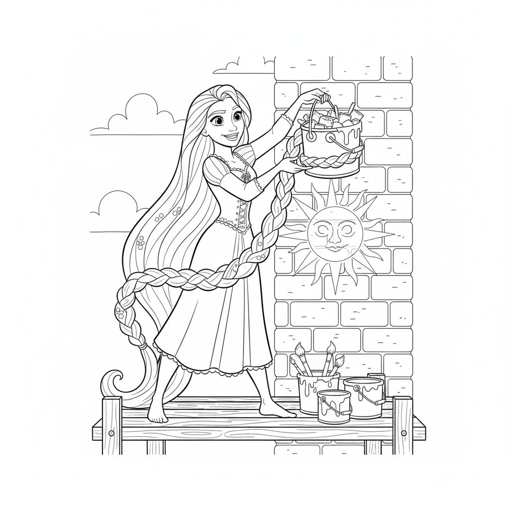 Enredados 8 para colorear de para niños