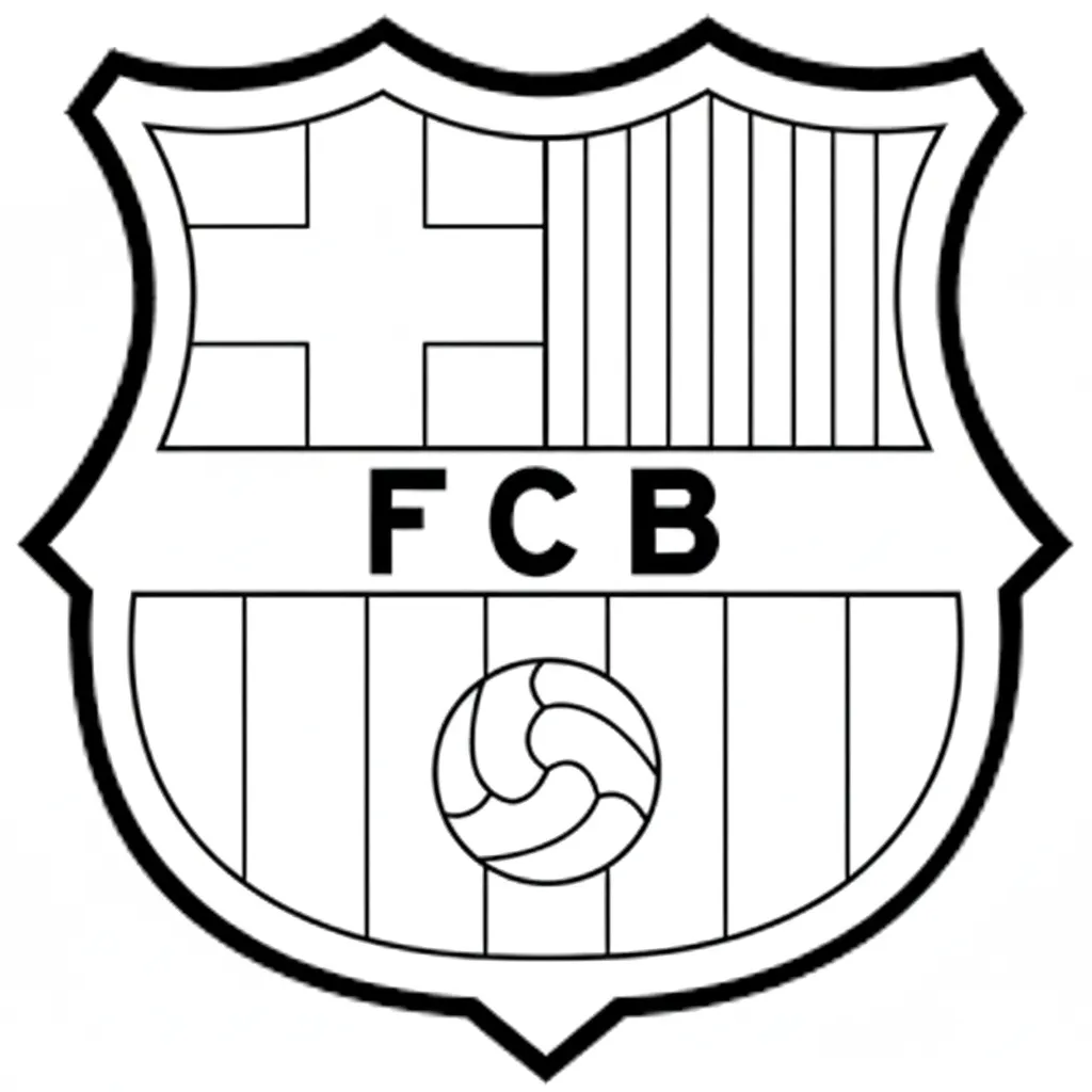 Escudo Del Barcelona 1 para colorear para niño