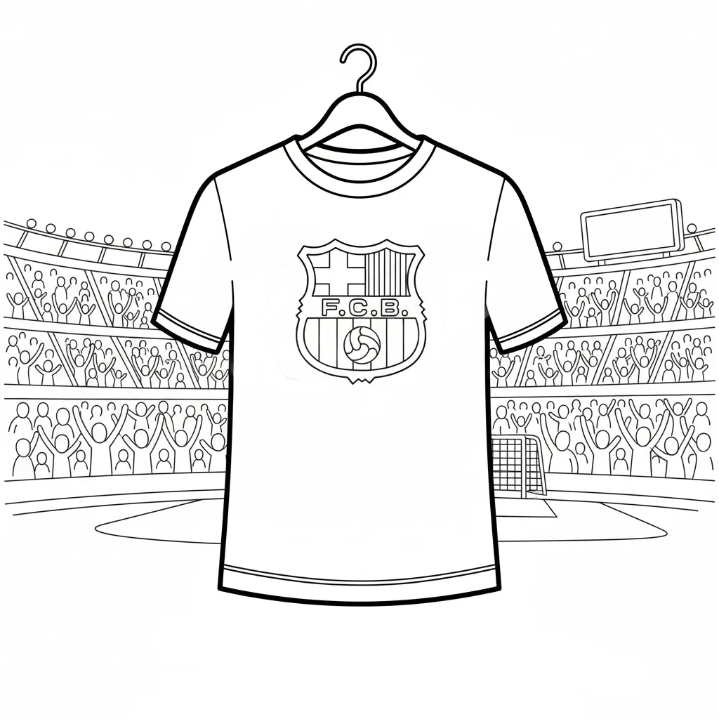 Escudo Del Barcelona 15 para colorear para imprimir