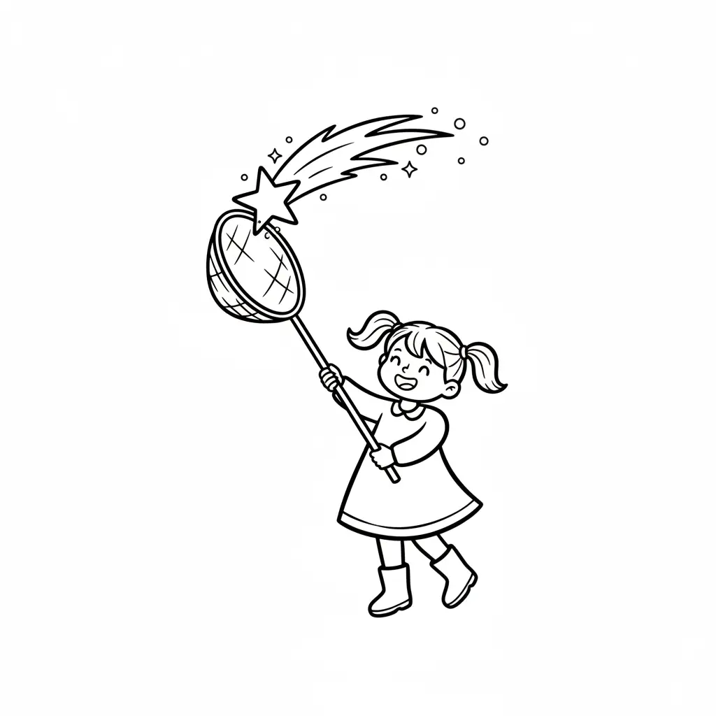 Estrella Fugaz para colorear para imprimir 1