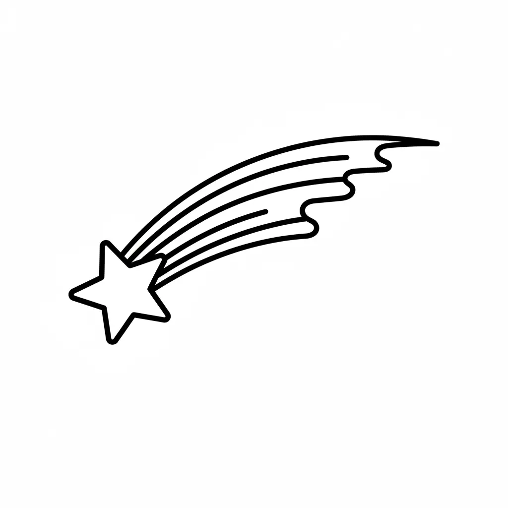 Estrella Fugaz de niño para colorear para imprimir
