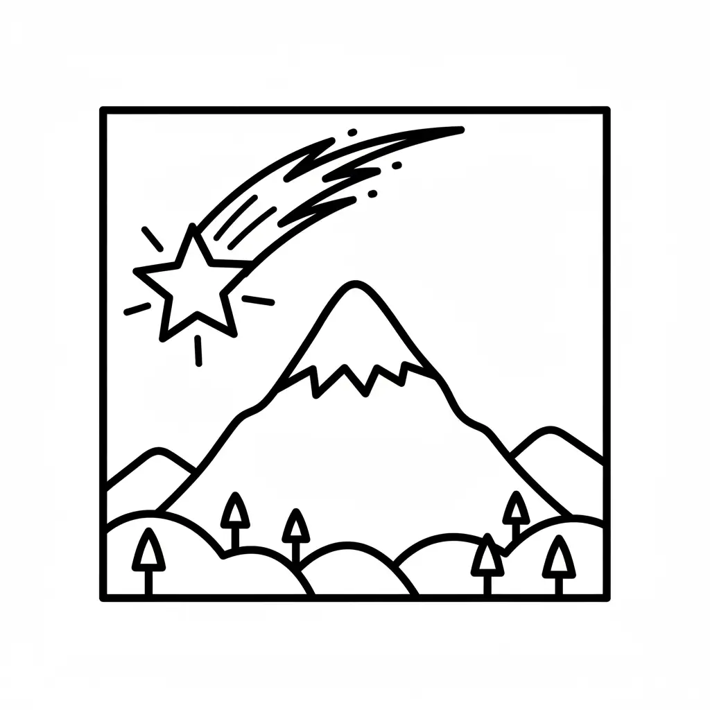 Estrella Fugaz para colorear gratis