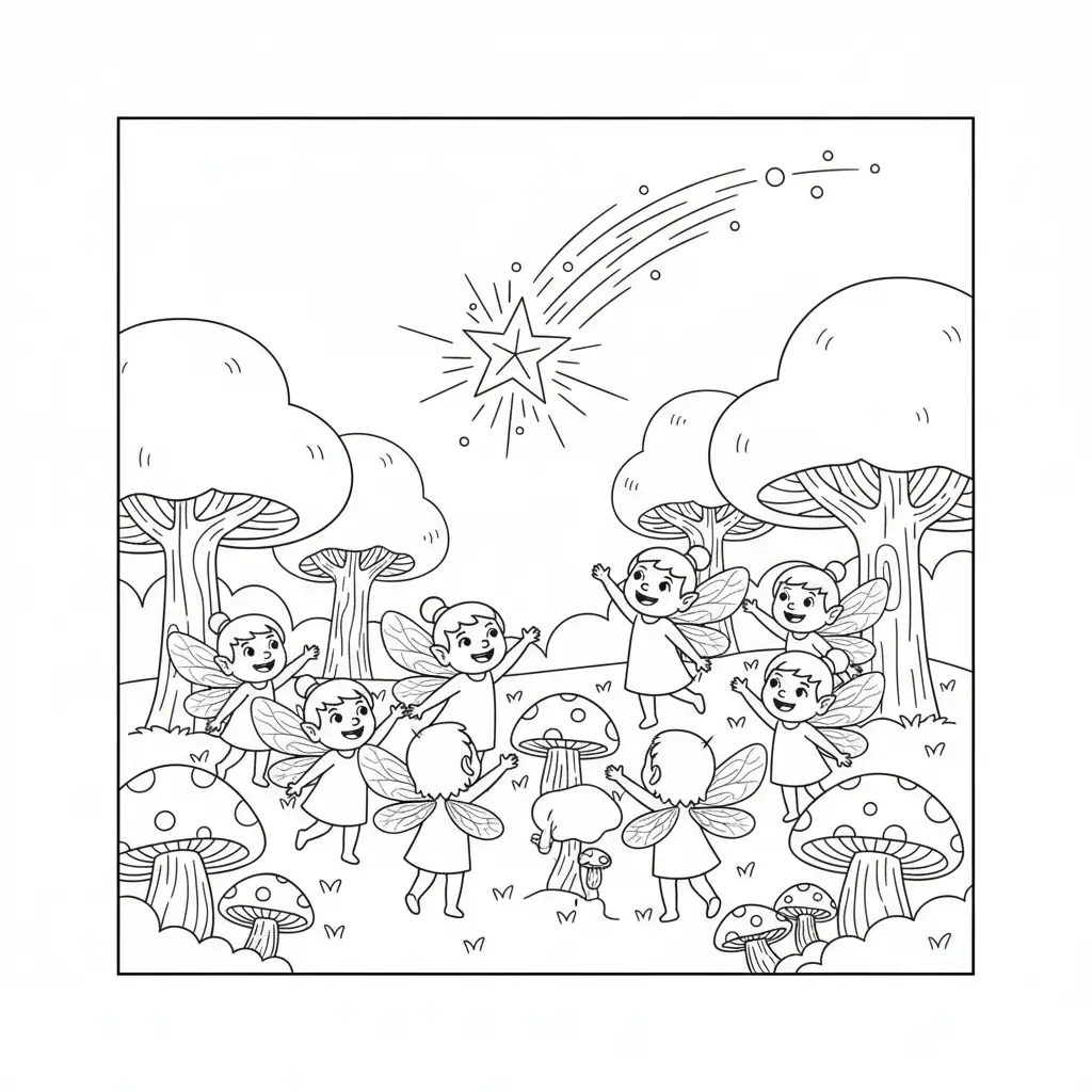 imagen para colorear Estrella Fugaz niño