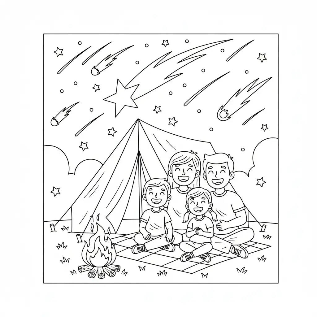 Estrella Fugaz para colorear para primaria