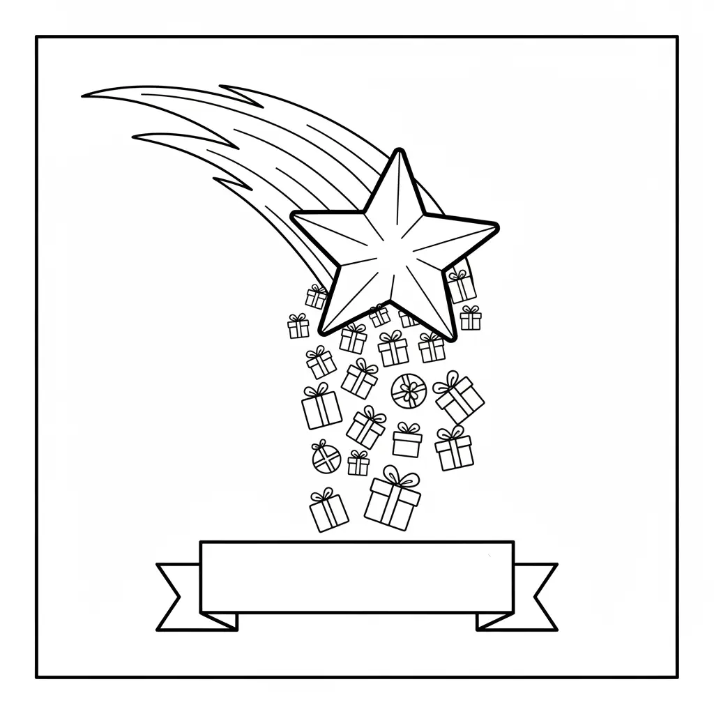 Estrella Fugaz para colorear para imprimir para niño de 3 años