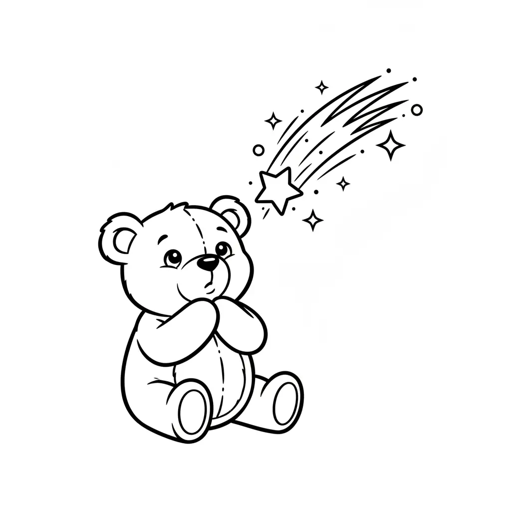 Estrella Fugaz para colorear de para niños