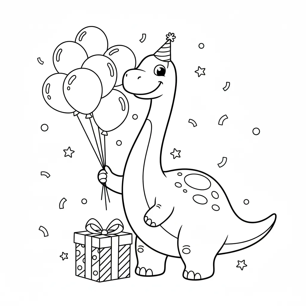 Feliz Cumpleaños 10 para colorear de para niños