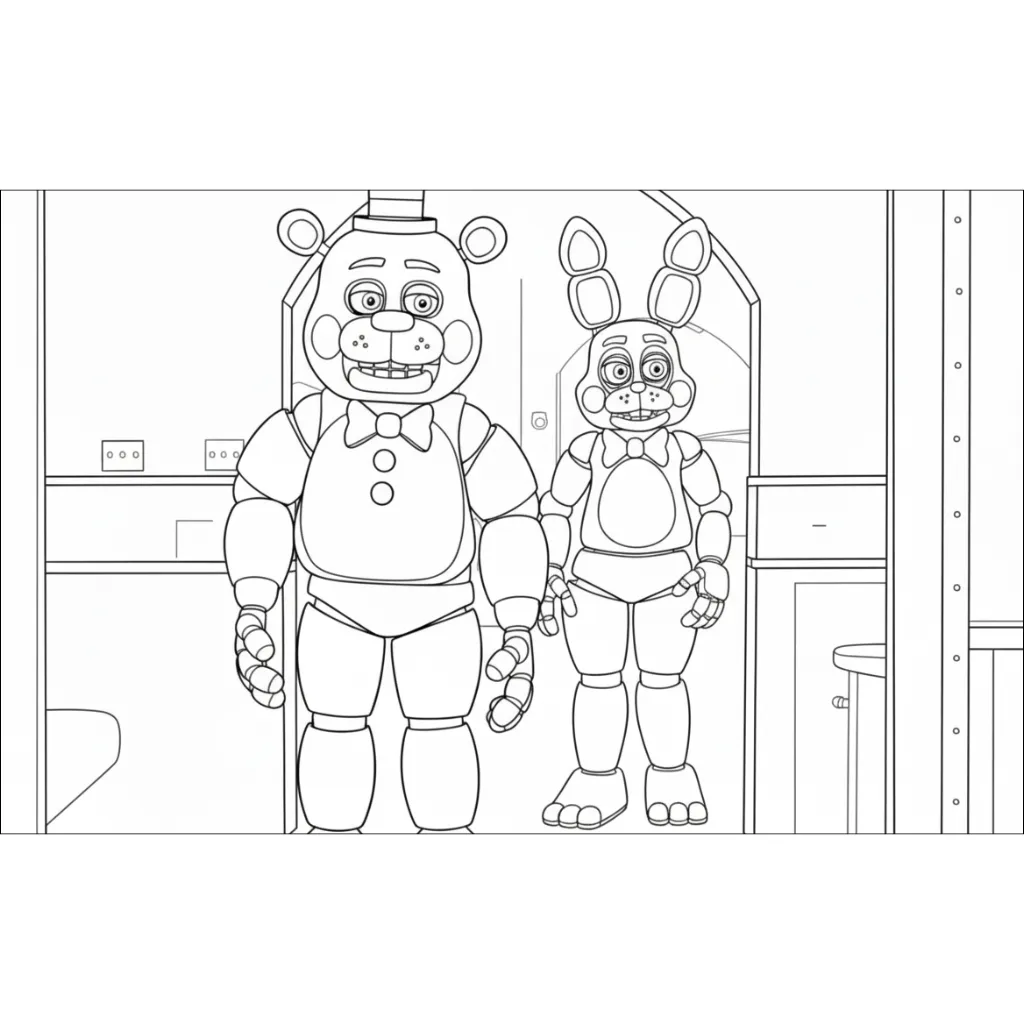 Five Nights at Freddy’s 15 para colorear y recortar