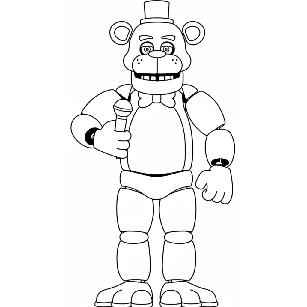 Five Nights at Freddy’s 20 para colorear para imprimir para niño de 6 años