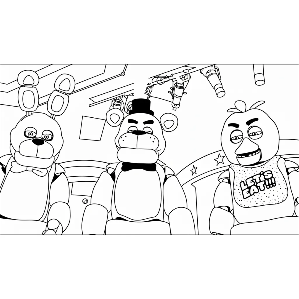 Five Nights at Freddy’s 6 para colorear para imprimir para niño de 10 años