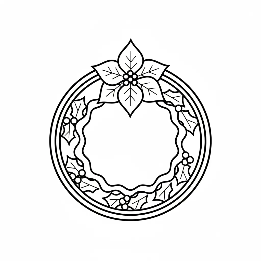 Flor de Nochebuena para colorear en línea para niño