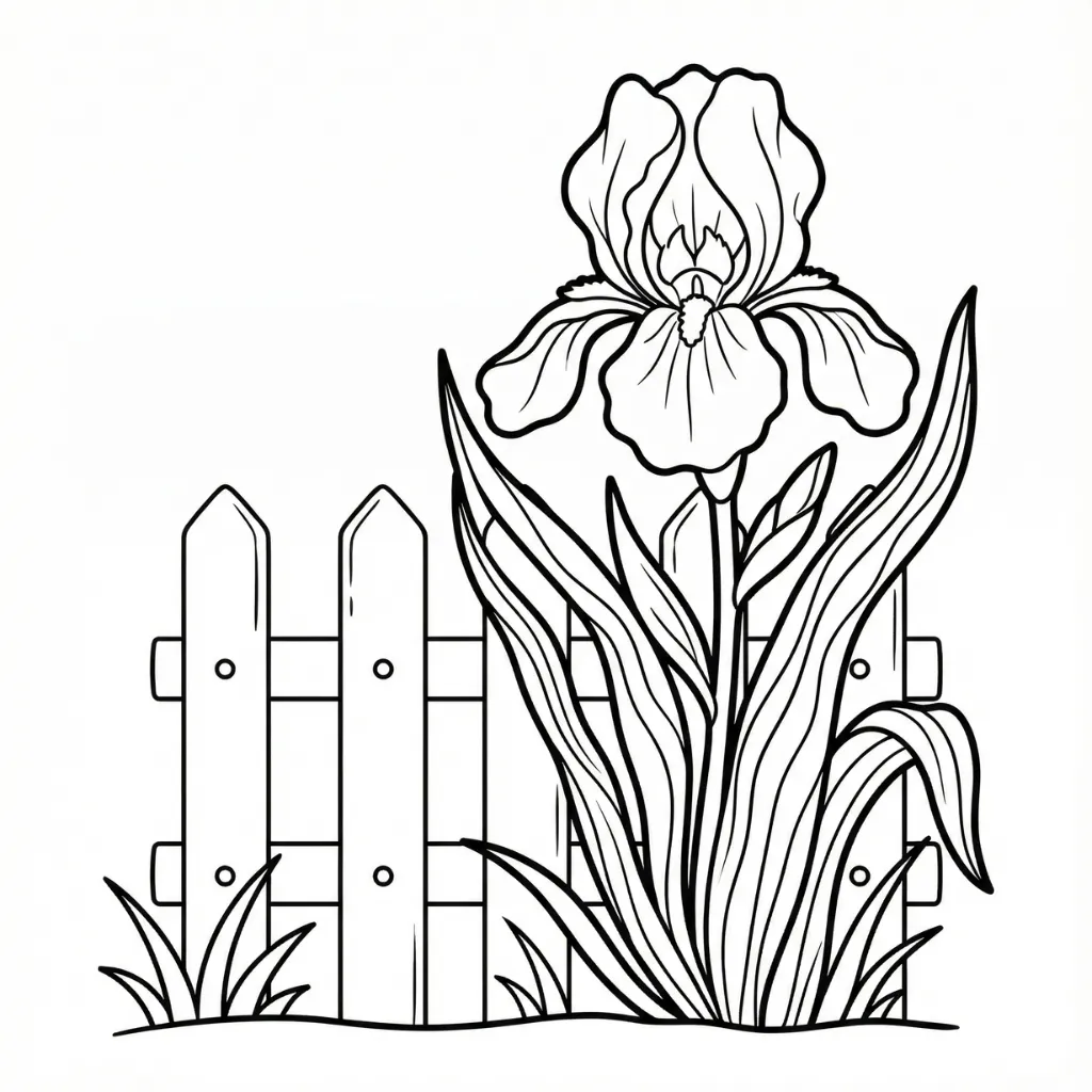 Flores 1 para colorear para niños para imprimir