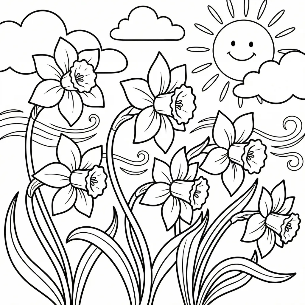 Flores 14 para colorear para imprimir para niños