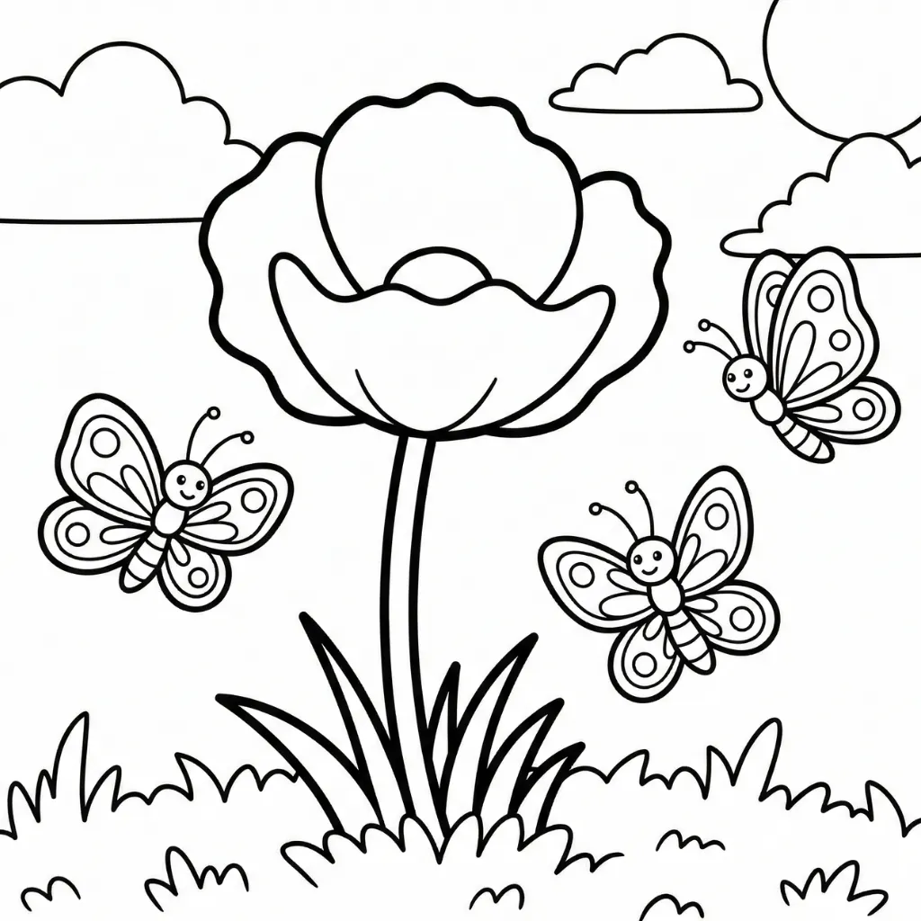 Flores 16 para colorear para imprimir gratis