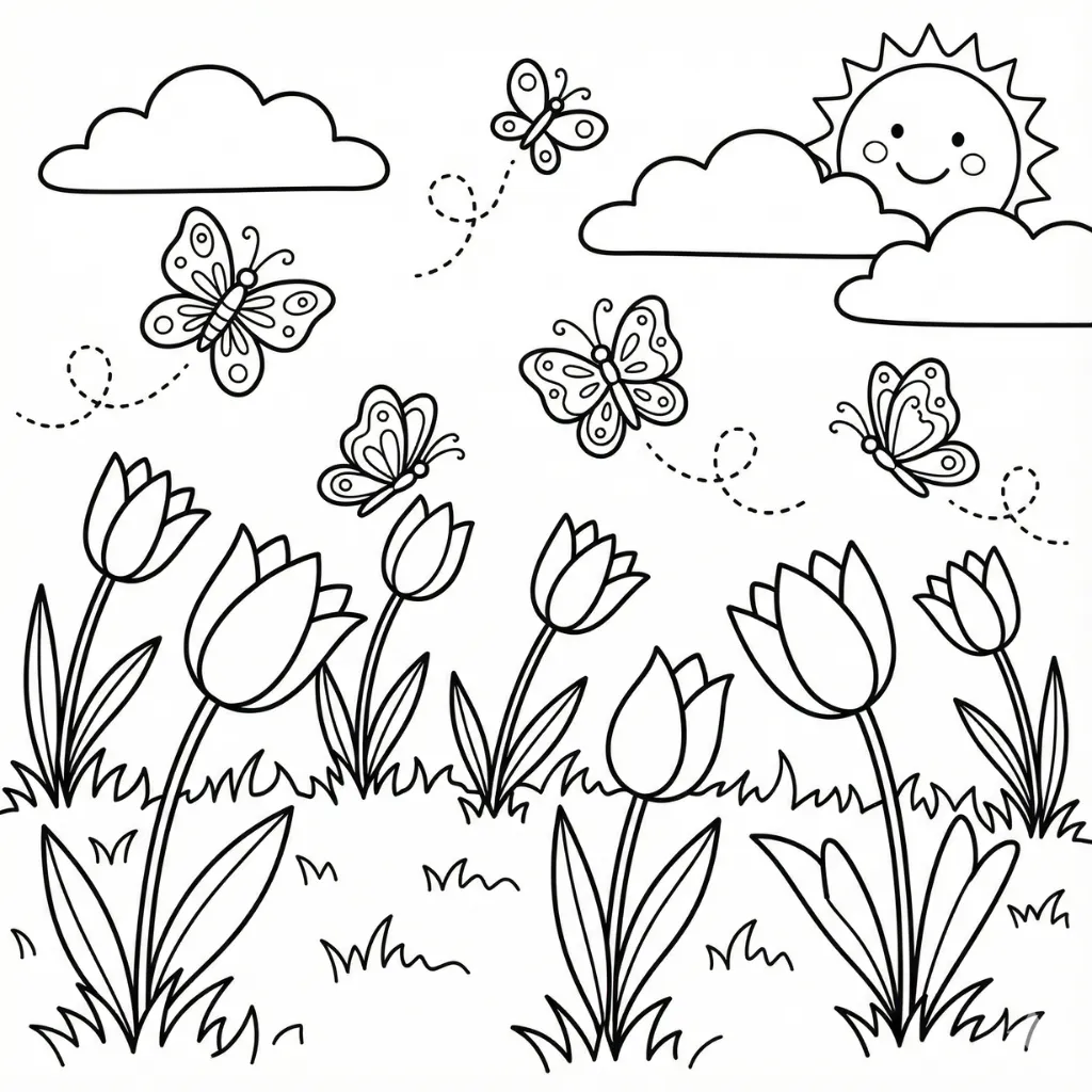 Flores 9 para colorear gratis para imprimir