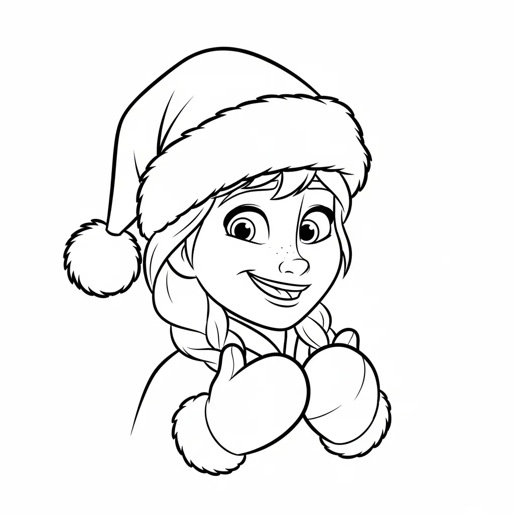 Frozen de Navidad para colorear para imprimir gratis