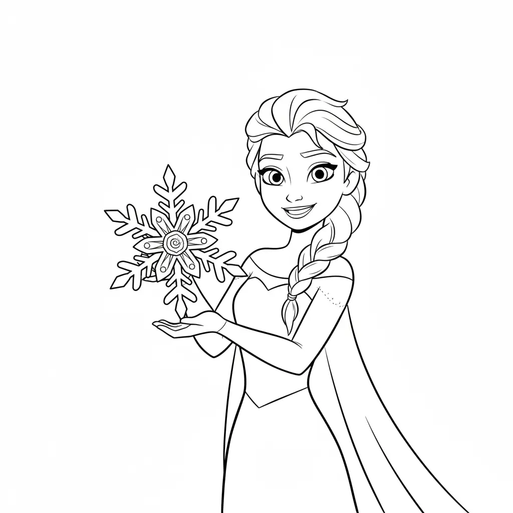 Frozen de Navidad para colorear para imprimir para niño de 2 años