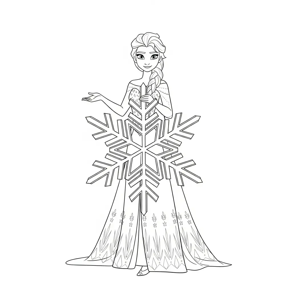 imprimir Frozen de Navidad para colorear gratis