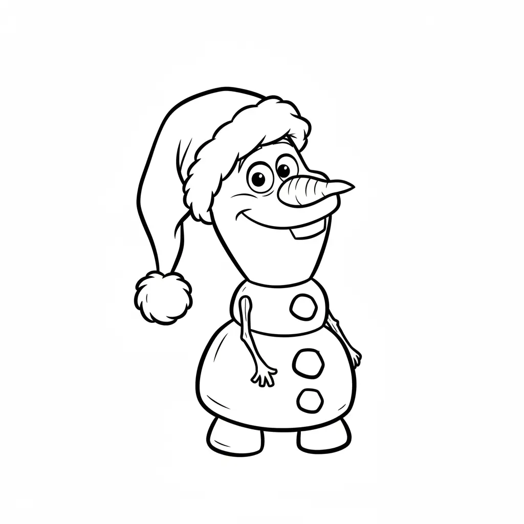 Frozen de Navidad para colorear gratis