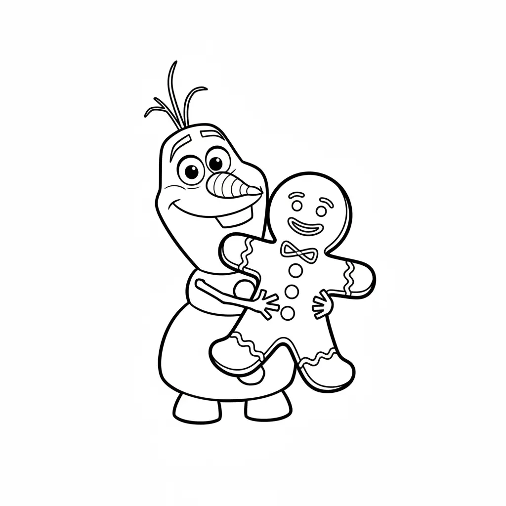 Frozen de Navidad para colorear para imprimir para niño de 2 años