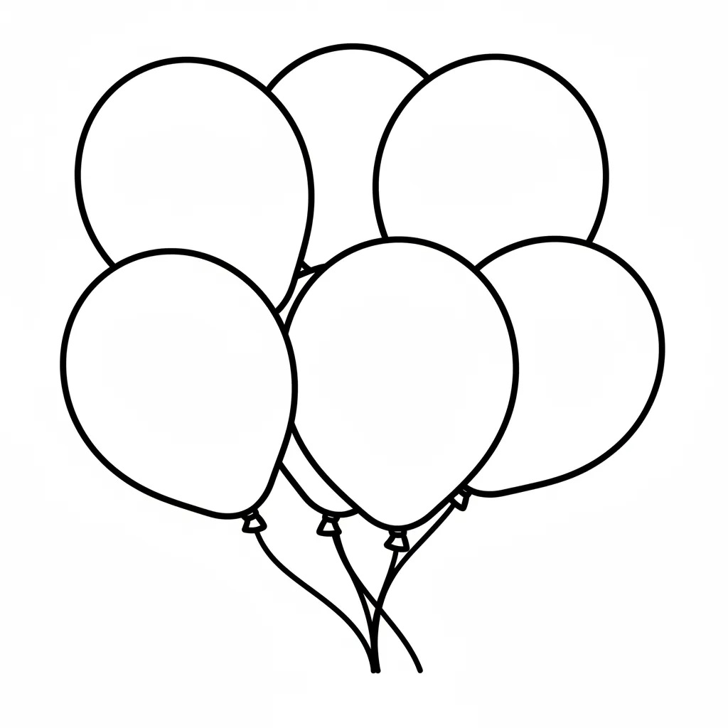 Globos 1 para colorear para imprimir para niño de 10 años