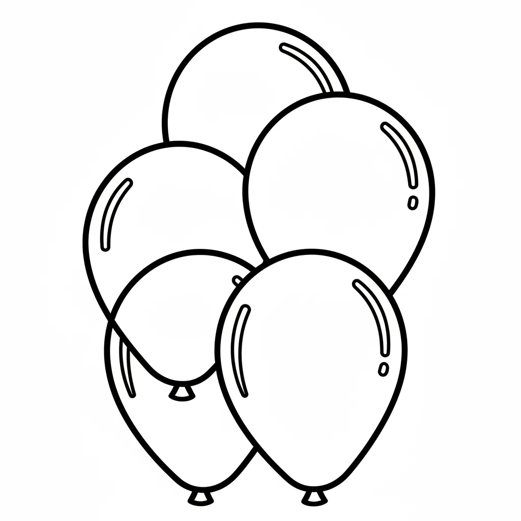 imprimir Globos 13 para colorear para niño