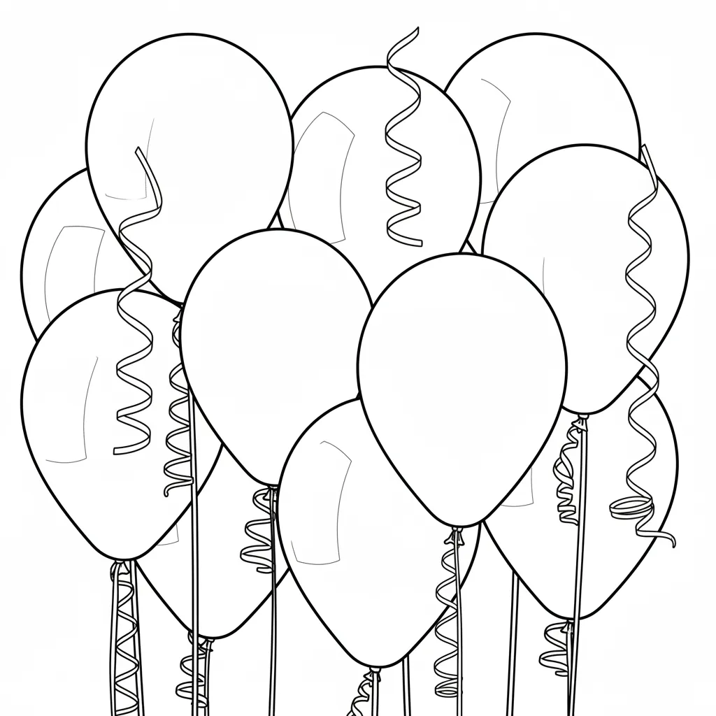 Globos 14 para colorear para imprimir pdf