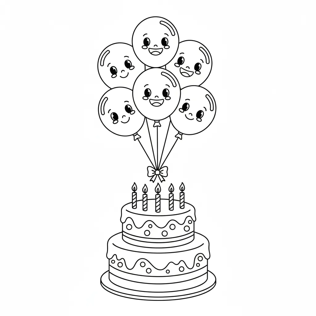 Globos 17 para colorear para niño de 10 años