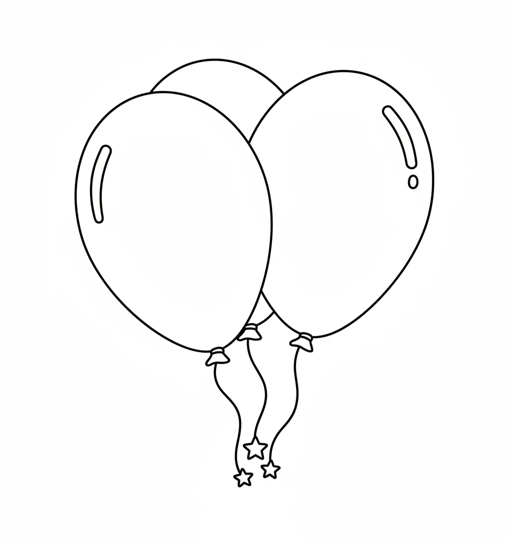 Globos 18 para colorear gratis para imprimir