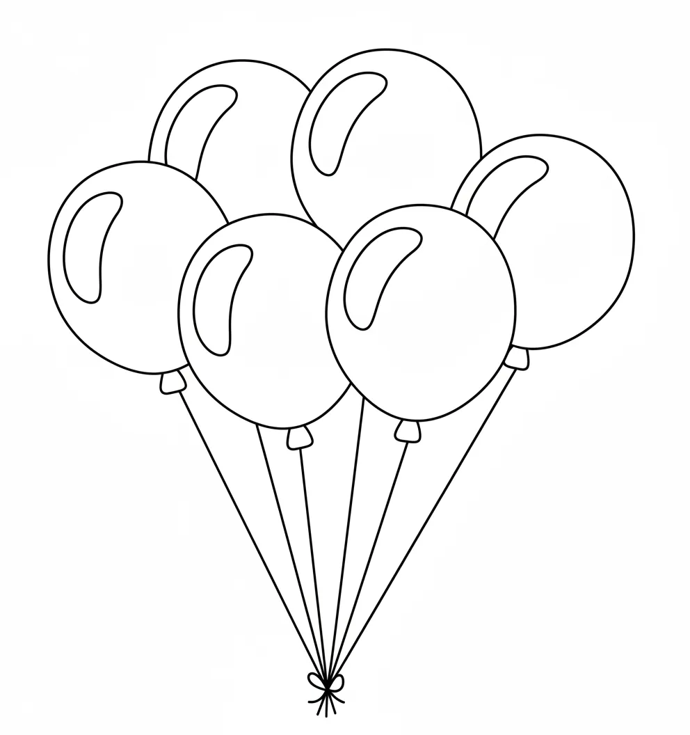 Globos 19 para colorear para imprimir