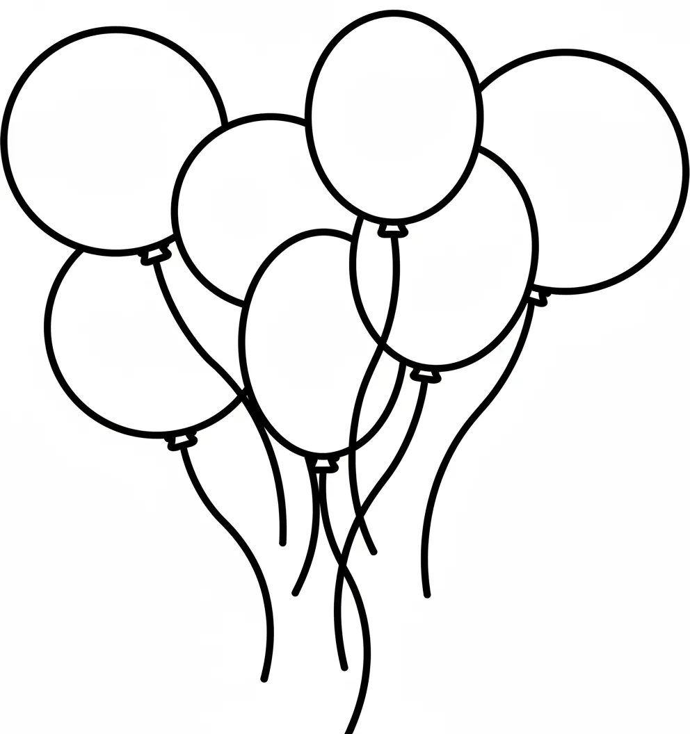Globos 8 para colorear en línea