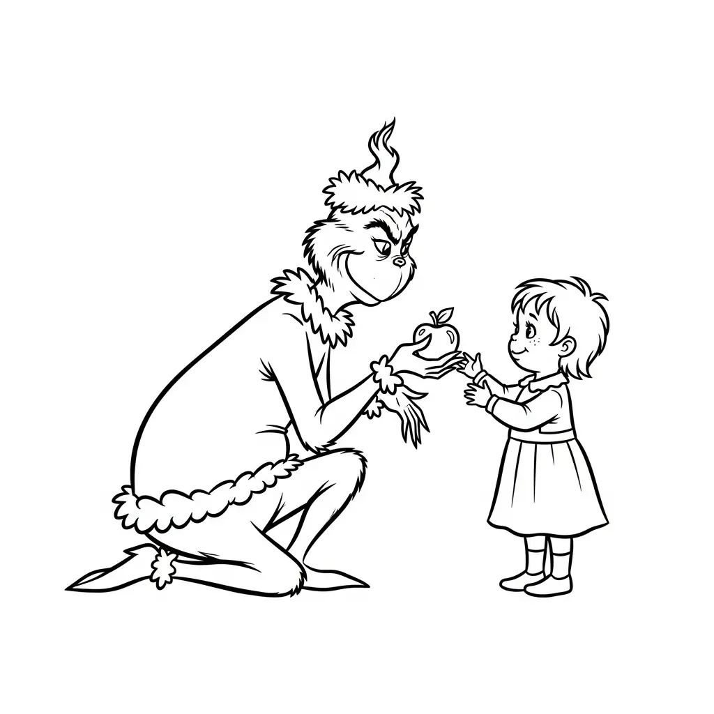 Grinch para colorear para imprimir para niños