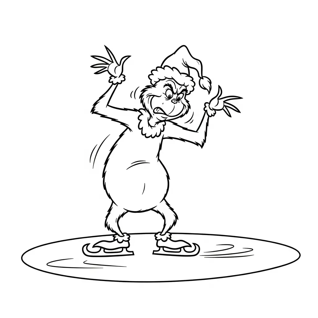 Grinch para colorear para niño para imprimir 1